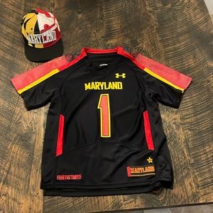 Boy’s medium Maryland terrapin jersey WITH Maryland hat